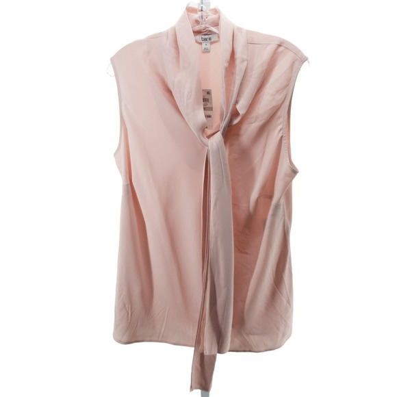 Bar III Trendy Plus Size Bow-Neck Blouse Rosebud 1X - Picture 2 of 6